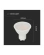 Faretto LED GU10 4,5W Luce Fredda 6500K 100° Chip Samsung - V-Tac