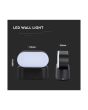 Lampada LED da Muro Ovale 6W 4000K 660lm Nera Ruotabile IP65 - V-TAC