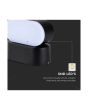 Lampada LED da Muro Ovale 6W 4000K 660lm Nera Ruotabile IP65 - V-TAC
