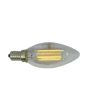 Lampadina LED E14 5W 650lm C37 2700K Filamento - Vetro Trasparente