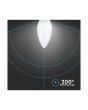 Lampadina LED E14 4,5W Candela 3000K 470lm 180° Chip Samsung - V-Tac