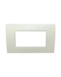 Placca 4 Posti Bianca Compatibile Living Light - Tot Electric