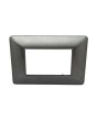 Placca 3 Posti Grigio Scuro Compatibile Matix - Tot Electric