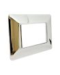 Placca 3 Posti Argento Cromato Compatibile Matix - Tot Electric