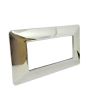 Placca 4 Posti Argento Cromato TOT-M8004-T4 Compatibile Matix