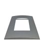 Placca 3 Posti Grigio Scuro Compatibile Living Light - Tot Electric