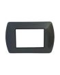 Placca 3 Posti Metallo Antracite Tot Electric