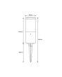 Lampioncino da Giardino LED Amelia Spike E27 8,5W CCT IP55 Nero