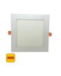 Pannello LED Slim Quadrato 12W Incasso con Trasformatore - 3000K