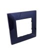 Placca 2 Posti Blu Navy Compatibile Vimar Plana - Tot Electric