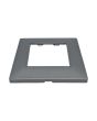 Placca 2 Posti Grigio Scuro Compatibile Vimar Plana - Tot Electric