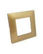 Placca 2 Posti Oro M-6002-12 Compatibile Vimar Plana - Tot Electric