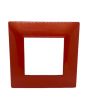 Placca 2 Posti Rosso Corallo Compatibile Vimar Plana - Tot Electric