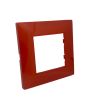 Placca 2 Posti Rosso Corallo Compatibile Vimar Plana - Tot Electric