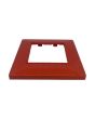 Placca 2 Posti Rosso Corallo Compatibile Vimar Plana - Tot Electric