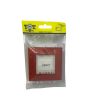 Placca 2 Posti Rosso Corallo Compatibile Vimar Plana - Tot Electric