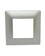 Placca 2 Posti Silver M-6002-9 Compatibile Vimar Plana - Tot Electric