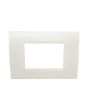 Placca 3 Posti Bianca Compatibile Living Light - Tot Electric