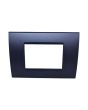 Placca 3 Posti Blu Navy Compatibile Living Light - Tot Electric