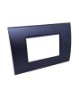 Placca 3 Posti Blu Navy Compatibile Living Light - Tot Electric