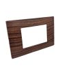 Placca 3 Posti Ciliegio Compatibile Vimar Plana - Tot Electric