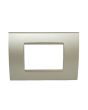 Placca 3 Posti Grigio Chiaro Compatibile Living Light - Tot Electric