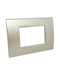 Placca 3 Posti Grigio Chiaro Compatibile Living Light - Tot Electric