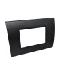 Placca 3 Posti Nera TOT-M-8003-T-2 per BTicino Matix Compatibile