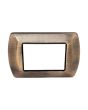 Placca Metallo 3 Posti Color Rame Compatibile Living International