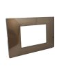 Placca 3 Posti Rame M-6003-14 Compatibile Vimar Plana - Tot Electric