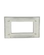Placca 4 Posti Grigio Scuro Compatibile Living Light - Tot Electric