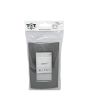 Placca 4 Posti Grigio Scuro Compatibile Living Light - Tot Electric
