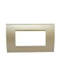 Placca 4 Posti Color Oro Compatibile Living Light - Tot Electric