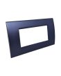 Placca 4 Posti Blu Navy Compatibile Living Light - Tot Electric