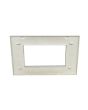 Placca 4 Posti Grigio Chiaro Compatibile Living Light - Tot Electric