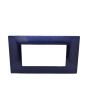 Placca 4 Posti Blu Navy Compatibile Vimar Plana - Tot Electric