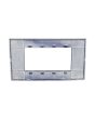 Placca 4 Posti Blu Navy Compatibile Vimar Plana - Tot Electric