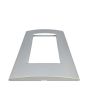 Placca 4 Posti Silver Compatibile Living Light - Tot Electric