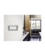 Placca 4 Posti Silver Compatibile Living Light - Tot Electric