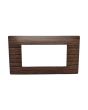 Placca 4 Posti Ciliegio Compatibile Vimar Plana - Tot Electric