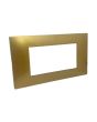 Placca 4 Posti Oro M-6004-12 Compatibile Vimar Plana - Tot Electric