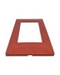 Placca 4 Posti Rosso Corallo Compatibile Vimar Plana - Tot Electric