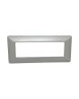 Placca 6 Posti Argento Cromato Compatibile Matix - Tot Electric