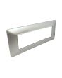 Placca 6 Posti Argento Cromato Compatibile Matix - Tot Electric