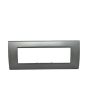 Placca 7 Posti Grigio Scuro Compatibile Living Light - Tot Electric