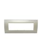 Placca 7 Posti Grigio Chiaro Compatibile Living Light - Tot Electric