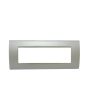 Placca 7 Posti Silver Compatibile Living Light - Tot Electric