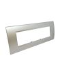 Placca 7 Posti Silver Compatibile Living Light - Tot Electric