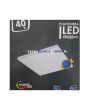 Plafoniera LED 40W 6000K Quadrata con Trasformatore - 40x40cm, 4000lm