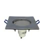 2x Portafaretto GU10/MR16 Quadrato Fisso 8.2x8.2cm - Cromo Lucido